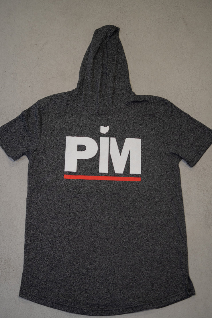 PIM Essential Short Sleeve Hoodie - Black
